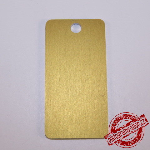 Klíčenka typ J, 25x55 mm, dural, zlatá matná