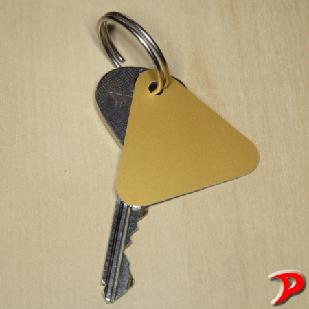 Klíčenka typ L,40x36 mm, dural, zlatá matná