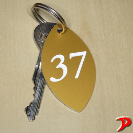 Klíčenka typ H, 33x60 mm, dural, zlatá matná