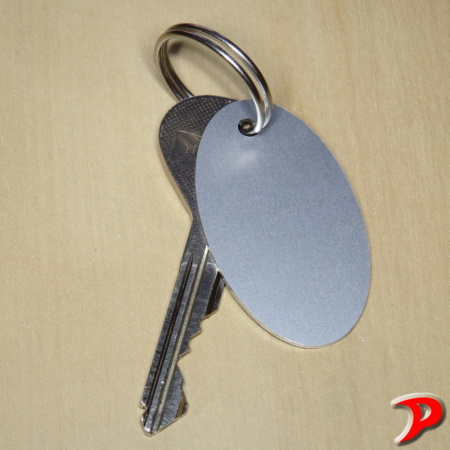 Klíčenka typ F, 30x50 mm, dural, stříbrná