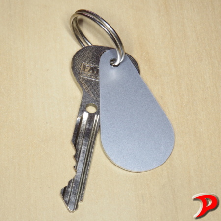 Klíčenka typ Q, 27x50 mm, dural, stříbrná