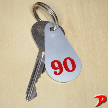 Klíčenka typ Q, 27x50 mm, dural, stříbrná