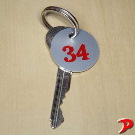 Klíčenka typ T, 30x30 mm, dural, stříbrná