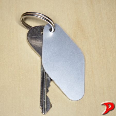 Klíčenka typ O, 30x60 mm, dural, stříbrná