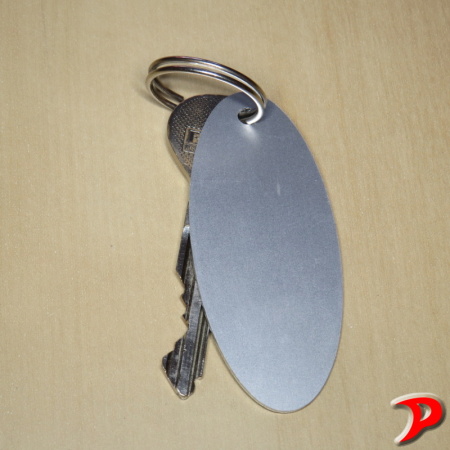 Klíčenka typ R, 30x70 mm, dural, stříbrná