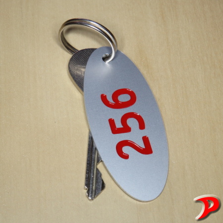 Klíčenka typ S, 30x70 mm, dural, stříbrná