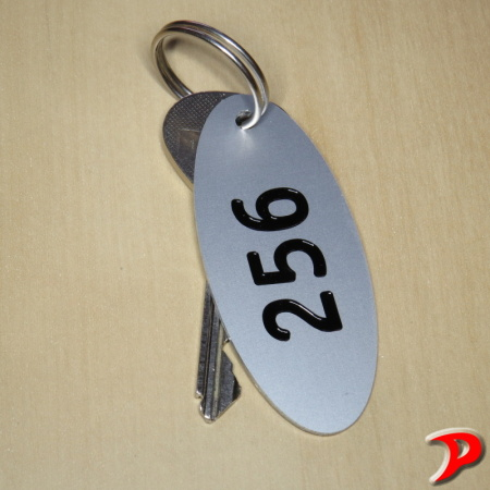 Klíčenka typ S, 30x70 mm, dural, stříbrná