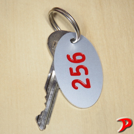 Klíčenka typ W, 30x50 mm, dural, stříbrná