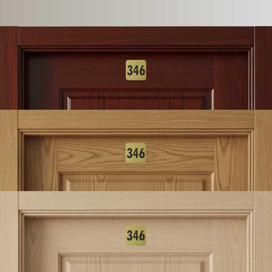 Číslo na dveře typ A – samolepka zlatá, 35x35mm