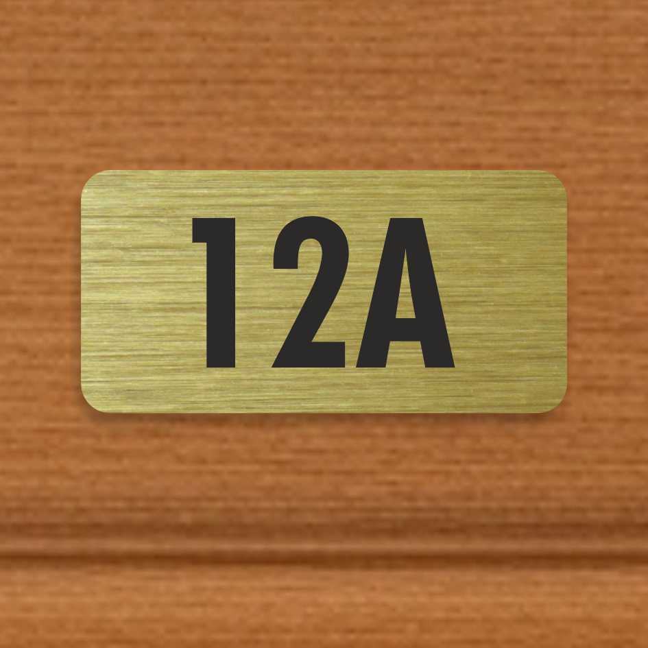 Číslo na dveře typ B – samolepka zlatá, 50x25mm