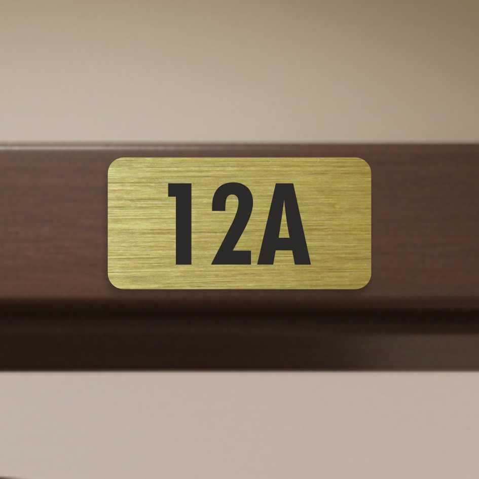 Číslo na dveře typ B – samolepka zlatá, 50x25mm