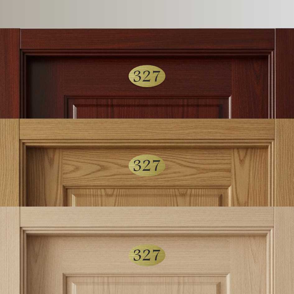 Číslo na dveře typ E – samolepka zlatá, 50x30mm