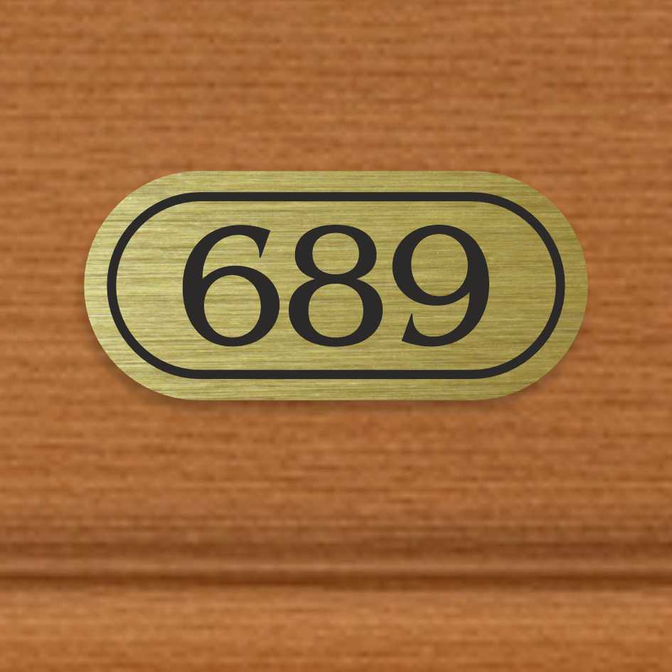 Číslo na dveře typ H – samolepka zlatá, 60x27mm