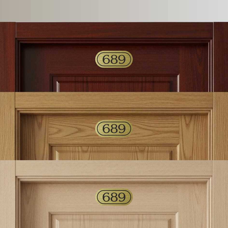 Číslo na dveře typ H – samolepka zlatá, 60x27mm