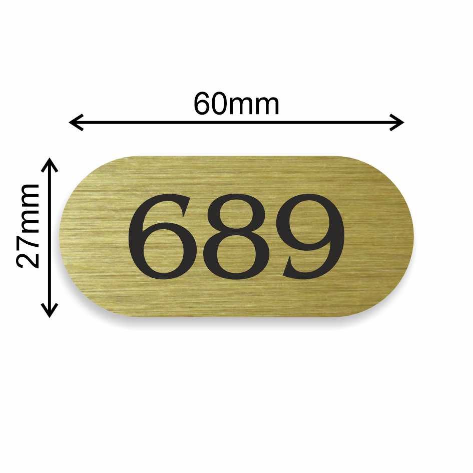 Číslo na dveře typ I – samolepka zlatá, 60x27mm