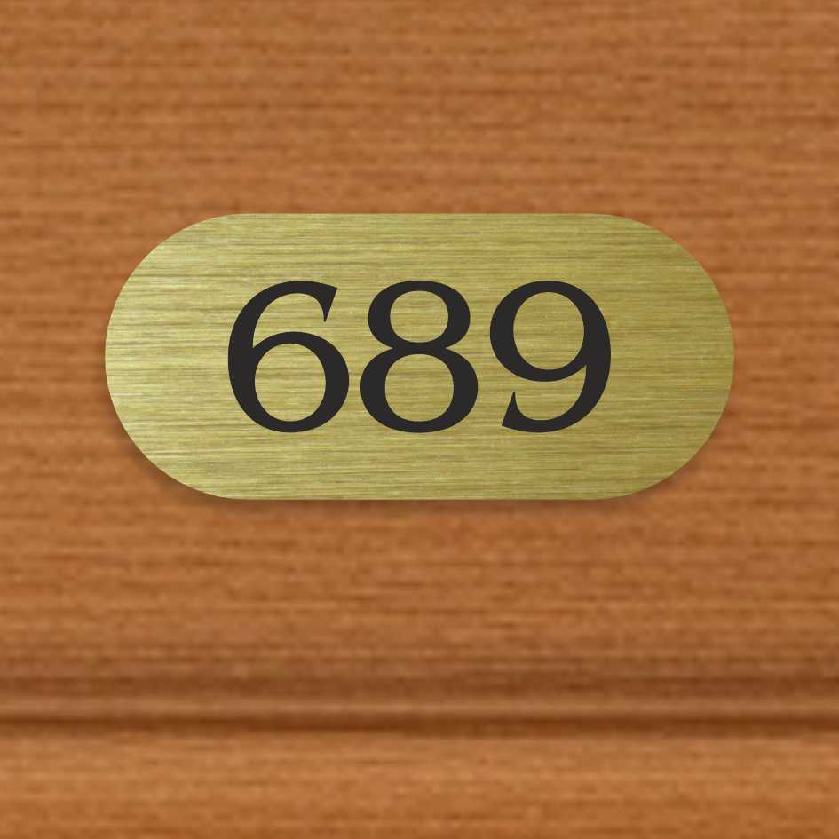 Číslo na dveře typ I – samolepka zlatá, 60x27mm