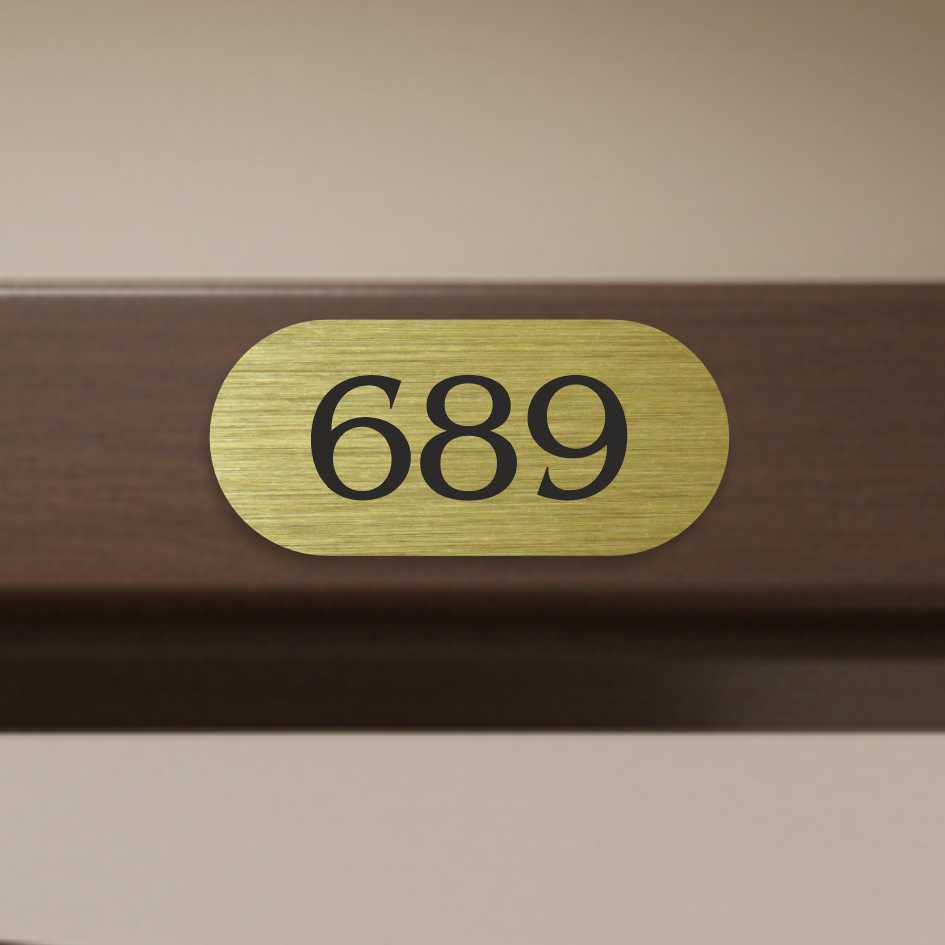 Číslo na dveře typ I – samolepka zlatá, 60x27mm