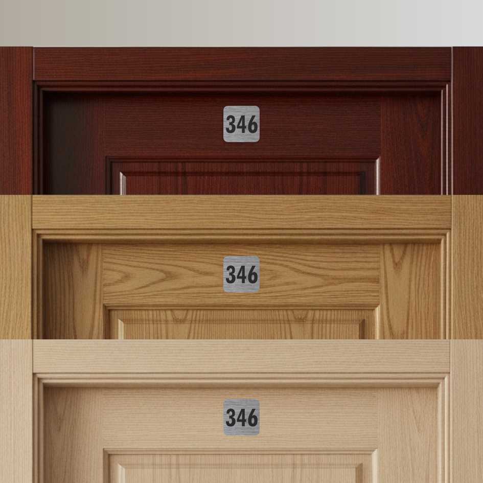 Číslo na dveře typ A – samolepka stříbrná, 35x35mm