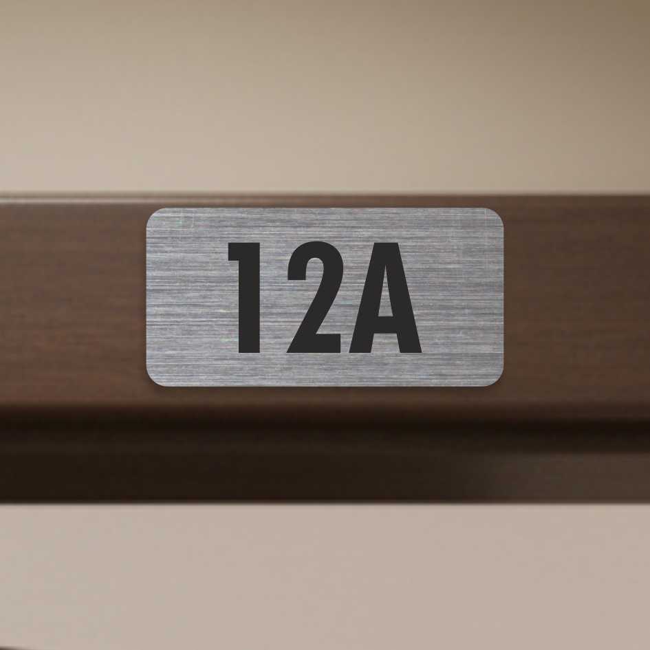 Číslo na dveře typ B – samolepka stříbrná, 50x25mm