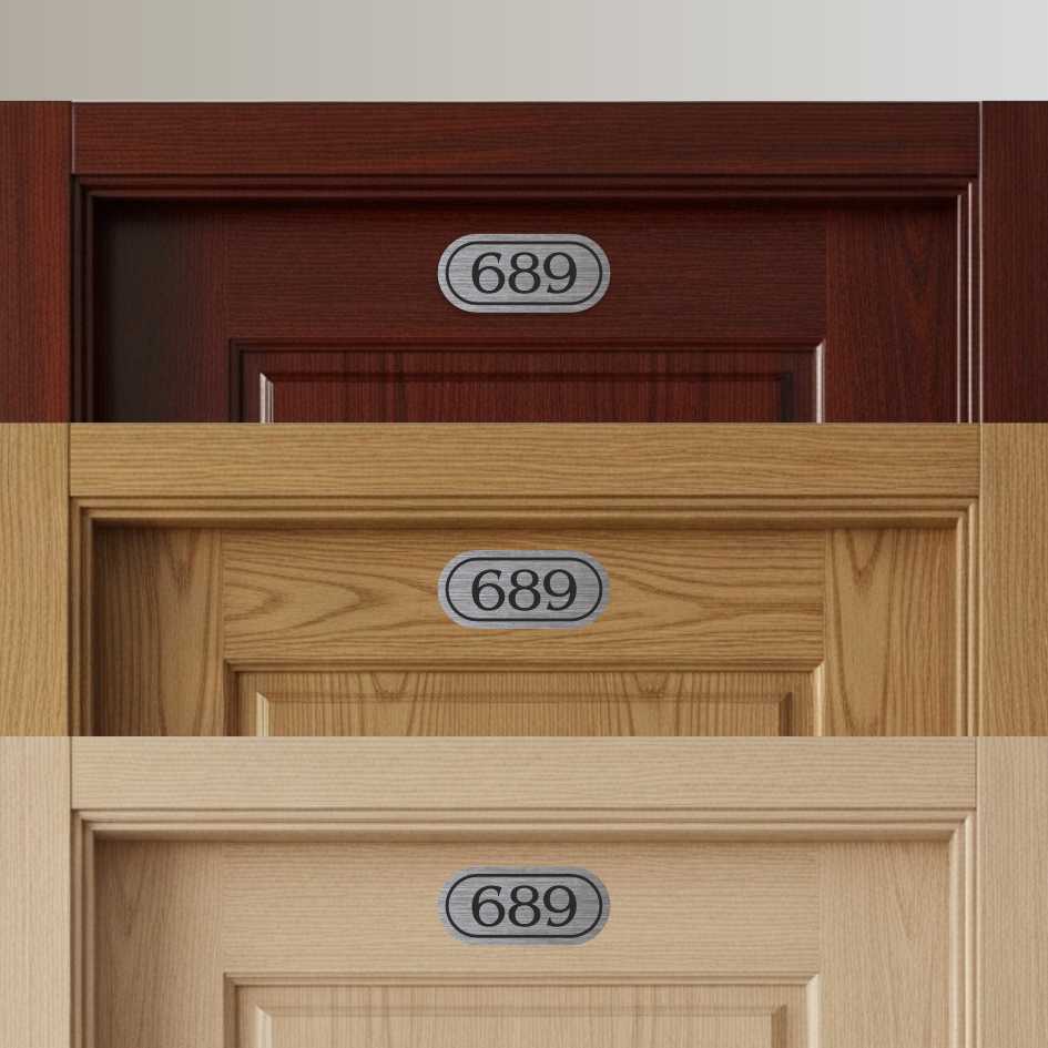 Číslo na dveře typ H – samolepka stříbrná, 60x27mm