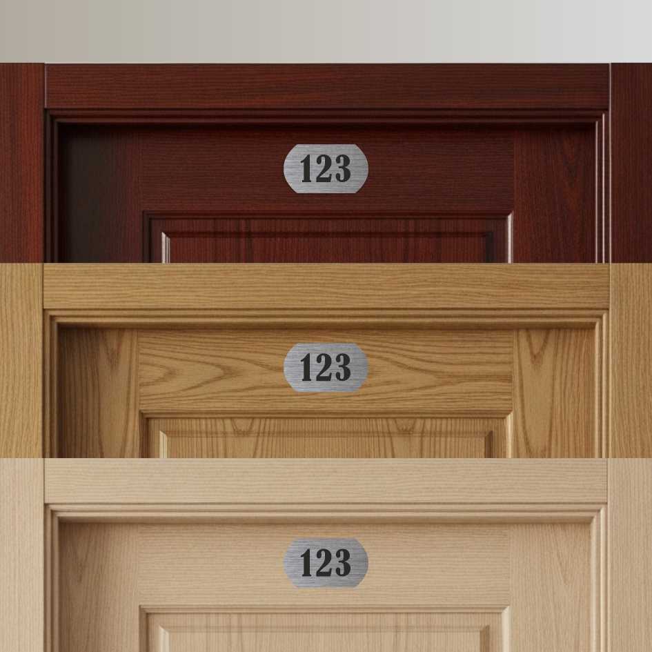 Číslo na dveře typ L – samolepka stříbrná, 60x35mm