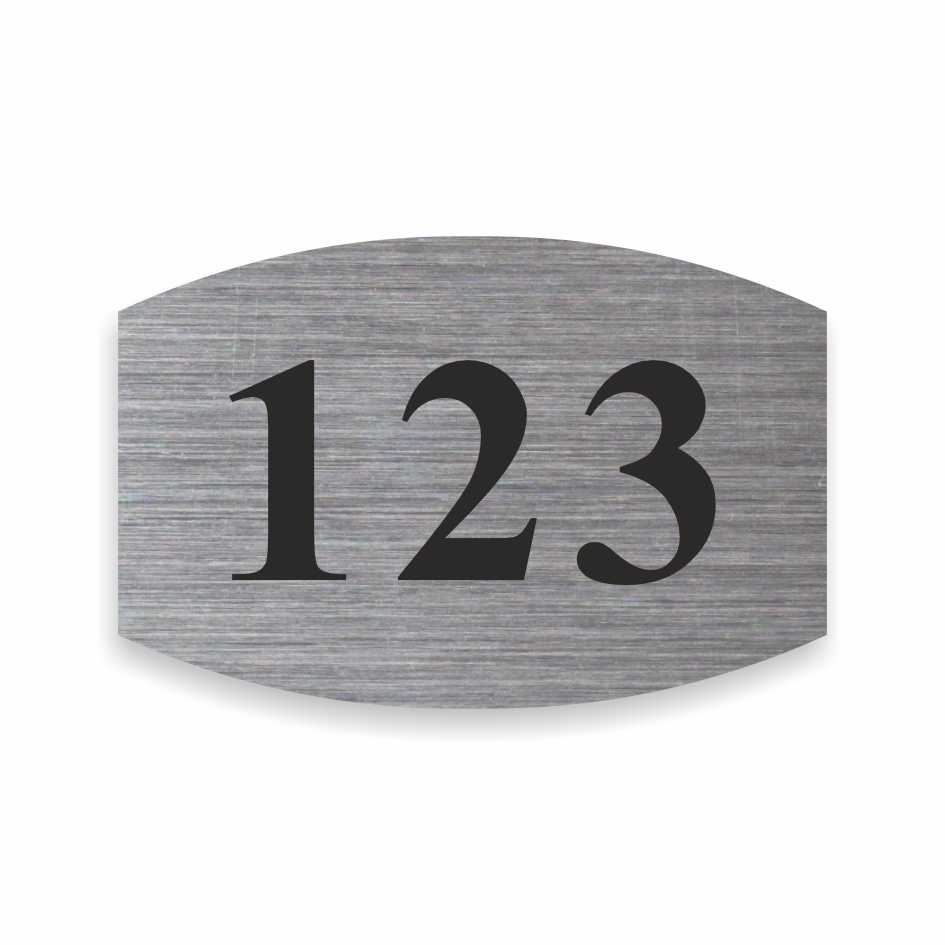 Číslo na dveře typ N – samolepka stříbrná, 55x30mm