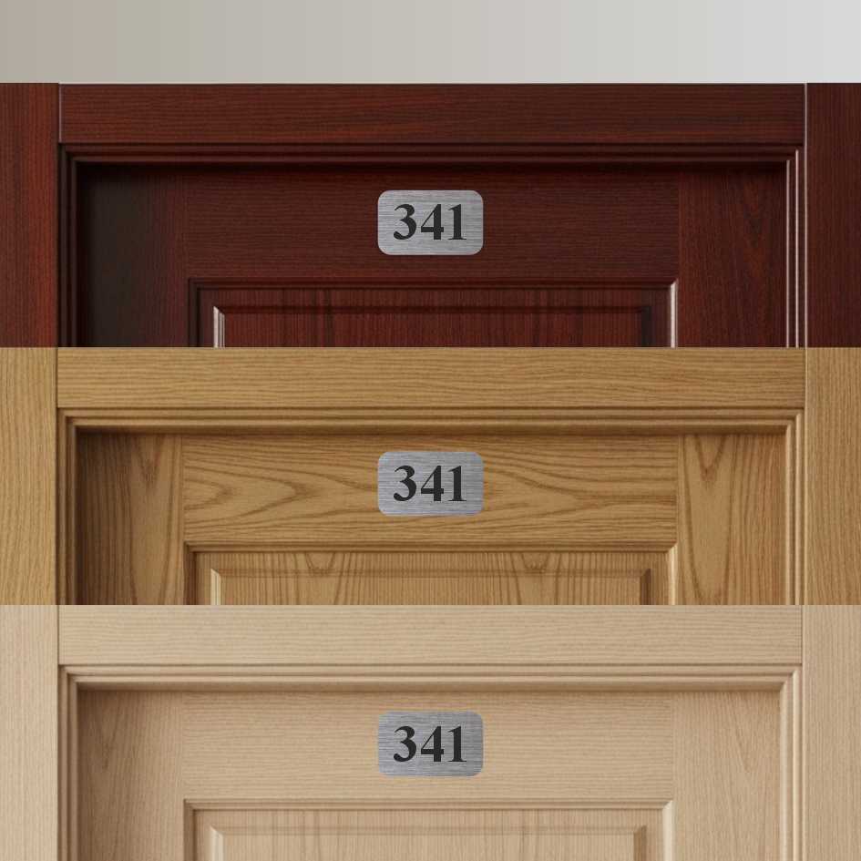 Číslo na dveře typ O – samolepka stříbrná, 50x30mm