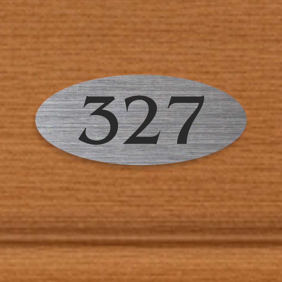 Číslo na dveře typ P – samolepka stříbrná, 70x30mm
