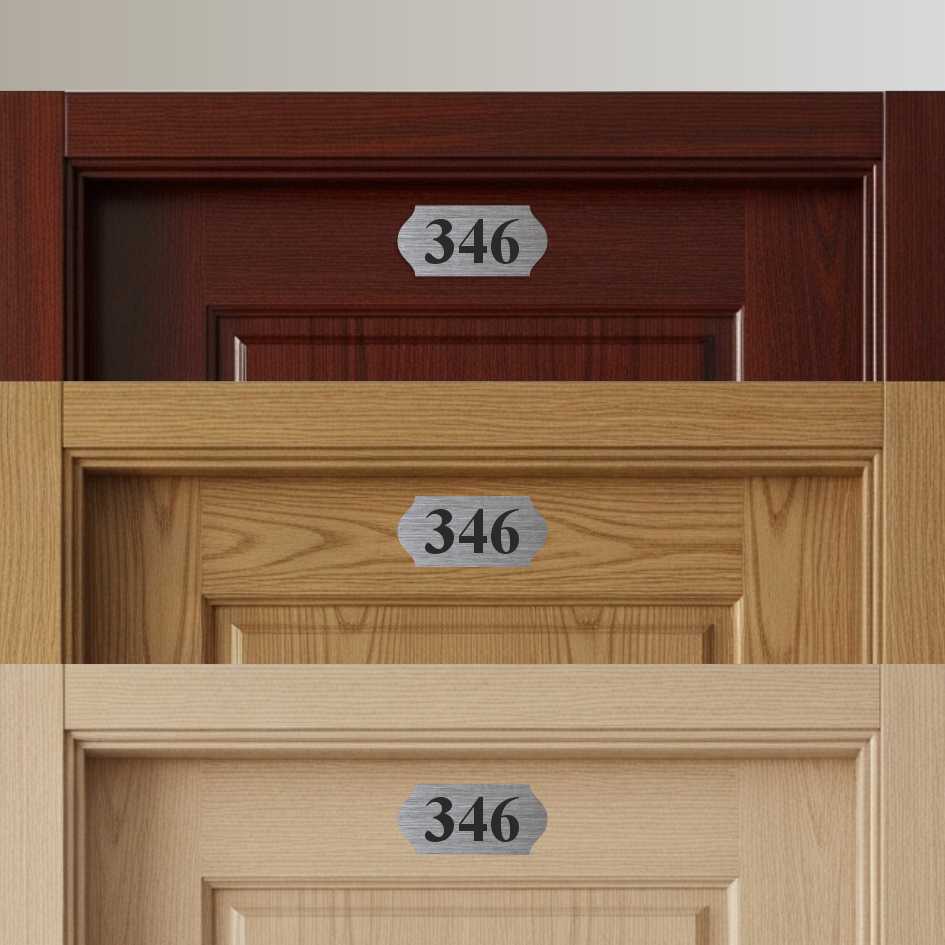 Číslo na dveře typ Q – samolepka stříbrná, 60x30mm