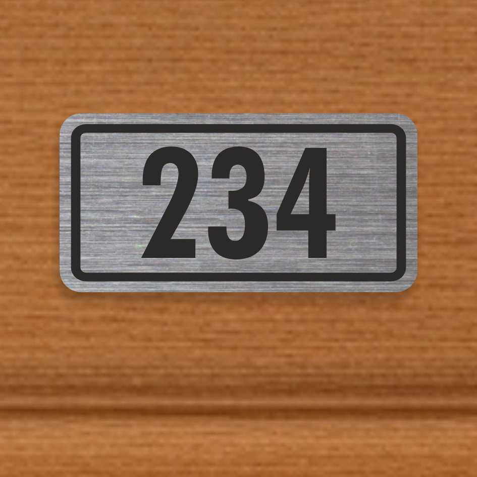 Číslo na dveře typ S – samolepka stříbrná, 50x30mm