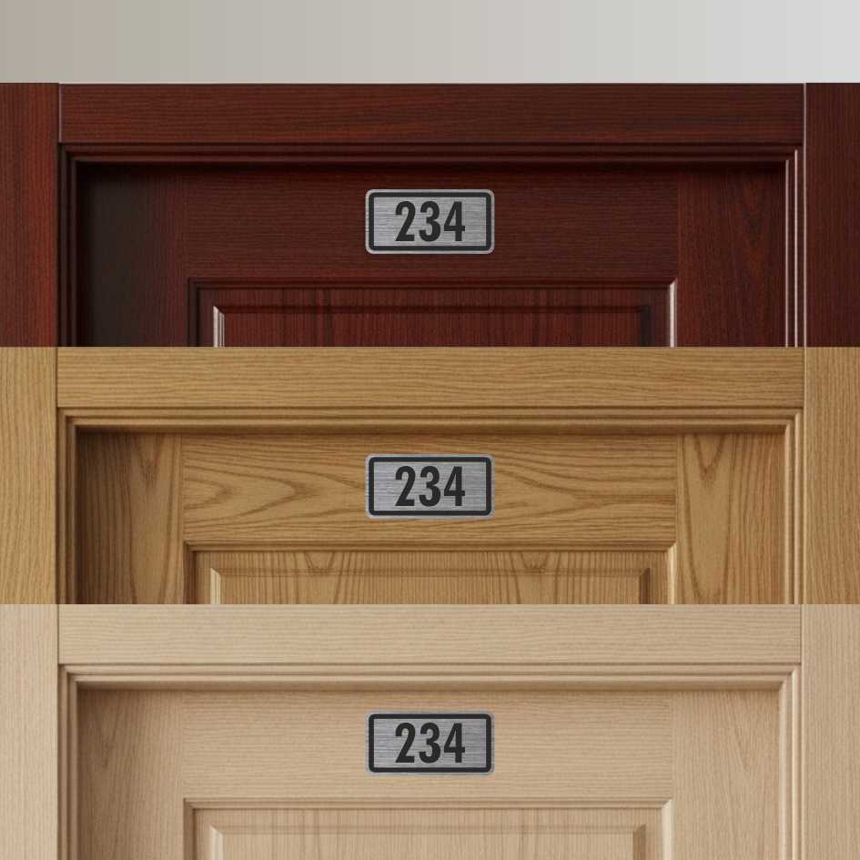 Číslo na dveře typ S – samolepka stříbrná, 50x30mm