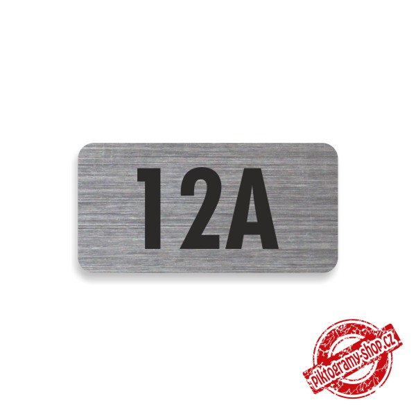 Číslo na dveře typ B – samolepka stříbrná, 50x25mm