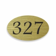 Číslo na dveře typ E – samolepka zlatá, 50x30mm