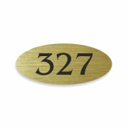 Číslo na dveře typ P – samolepka zlatá, 70x30mm