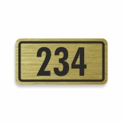 Číslo na dveře typ T – samolepka zlatá, 50x25mm
