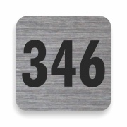 Číslo na dveře typ A – samolepka stříbrná, 35x35mm