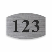 Číslo na dveře typ N – samolepka stříbrná, 55x30mm