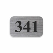 Číslo na dveře typ O – samolepka stříbrná, 50x30mm