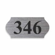 Číslo na dveře typ Q – samolepka stříbrná, 60x30mm