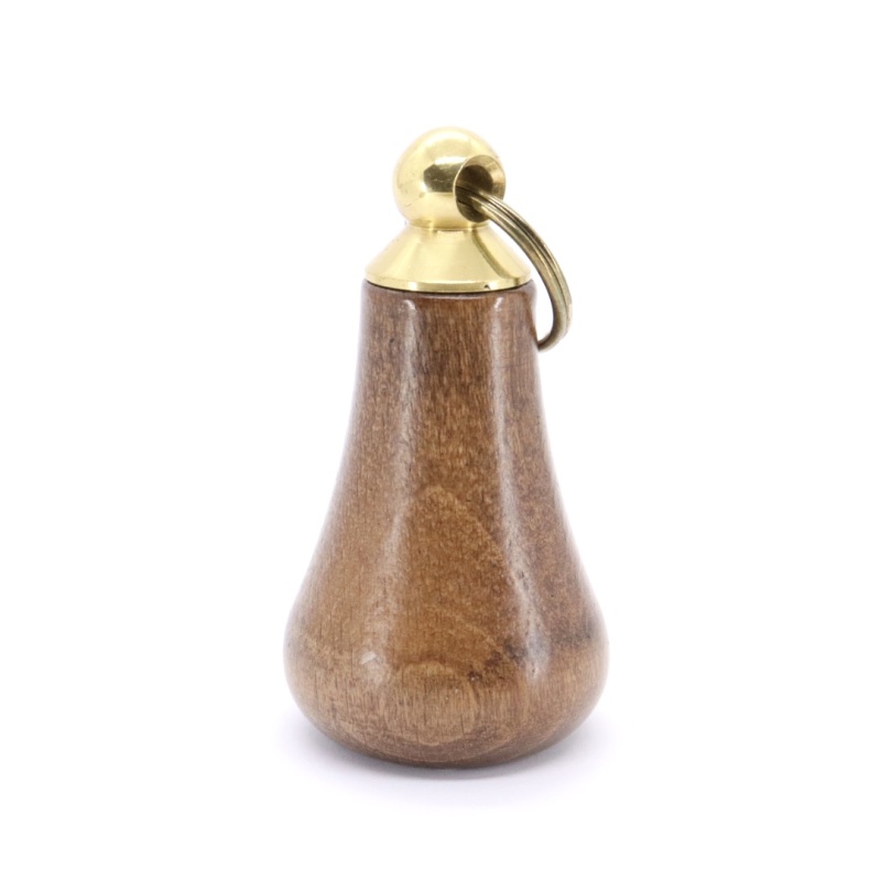 Dřevěná hotelová klíčenka, hruška, tmavě hnědá + číslo zdarma