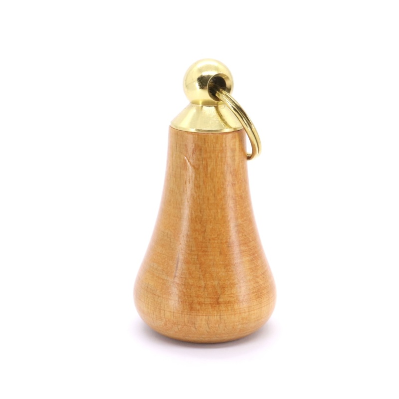 Dřevěná hotelová klíčenka, hruška, sv. hnědá + číslo zdarma