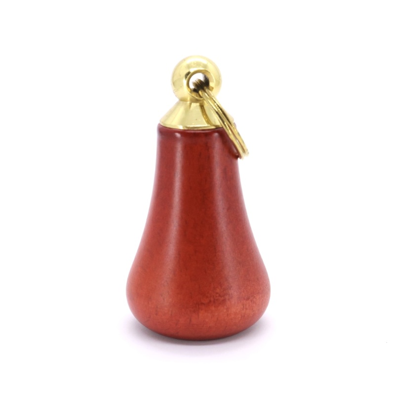 Dřevěná hotelová klíčenka, hruška, červená + číslo zdarma