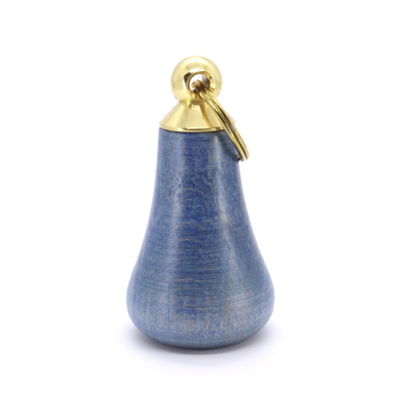 Dřevěná hotelová klíčenka, hruška, modrá + číslo zdarma