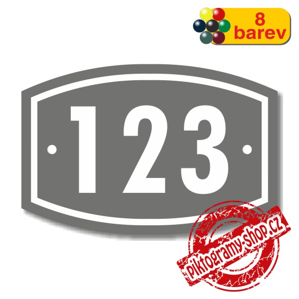 Číslo na dveře, typ 26
