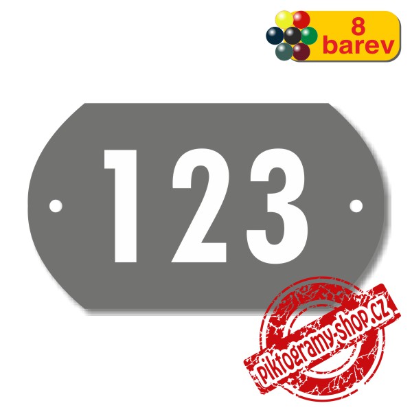 Číslo na dveře, typ 12