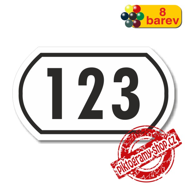 Číslo na dveře, typ 13
