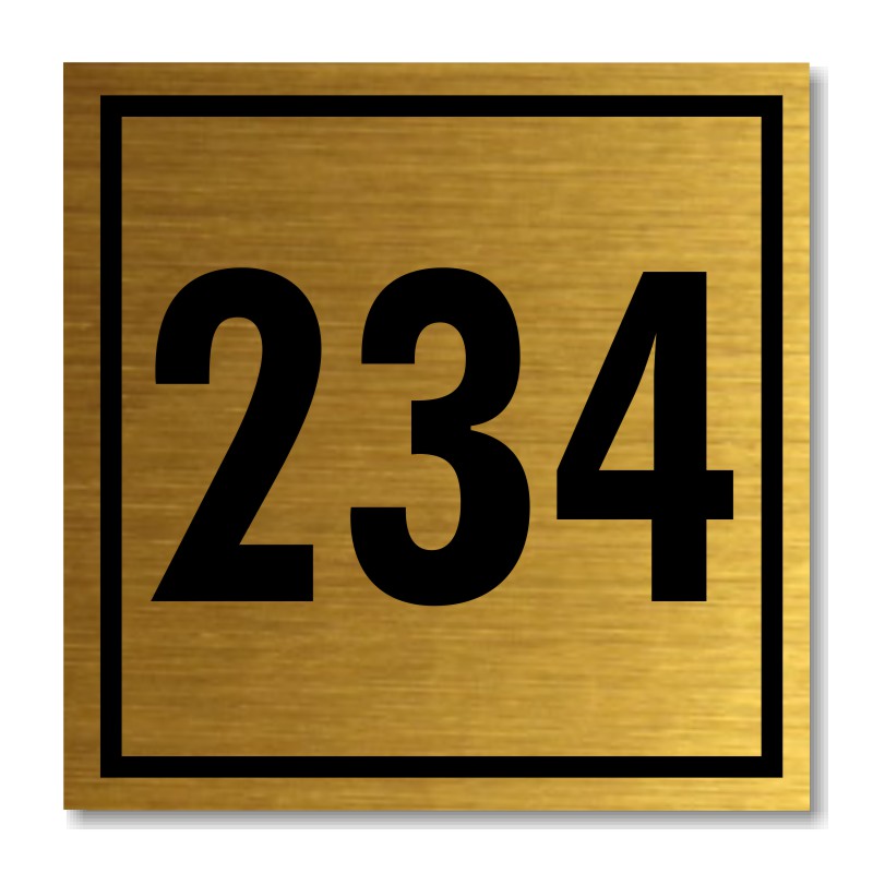 Číslo na dveře, typ 3, 35x35mm, zlaté