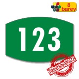 Číslo na dveře, typ 25