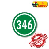 Číslo na dveře, typ 8