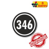 Číslo na dveře, typ 8